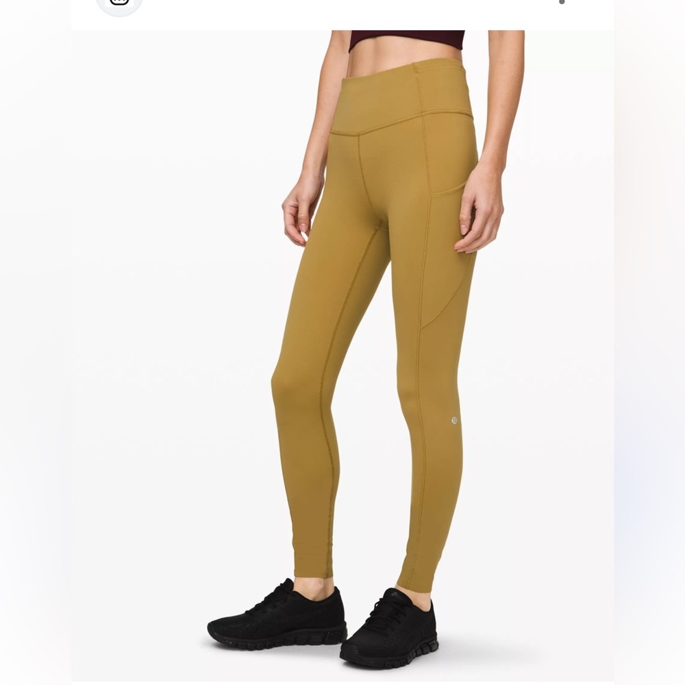 LULULEMON F&F HIGH RISE 28” LEGGING NULUX IN GREEN COLOR SIZE 2 WAIST 11.5”EUC - Picture 6 of 6
